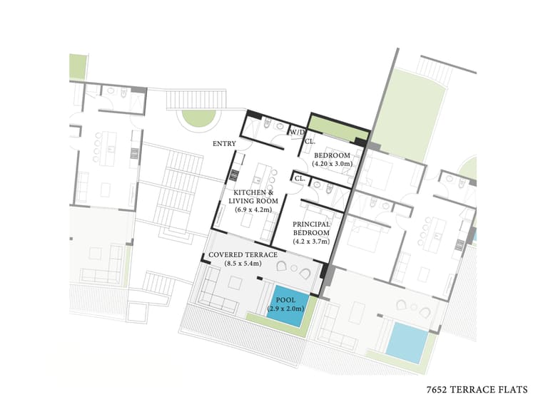 Terraced Flats 7652 — Brand New 2BR Ocean View Condo, Las Catalinas